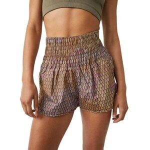 Free People The Way Home Logo Print Shorts High Rise Size Medium
